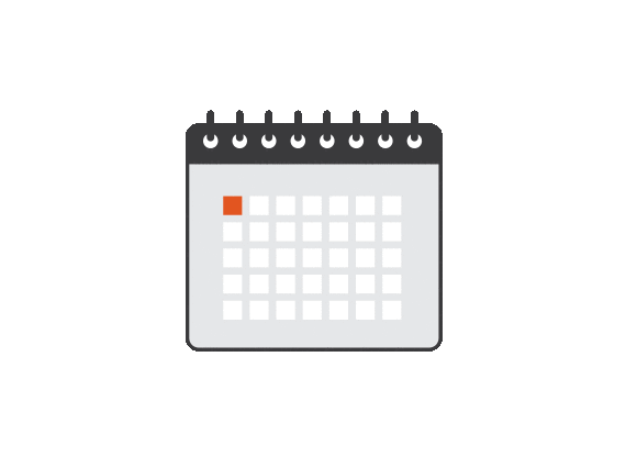 Image showing a calendar and text stating that PIRA can be seen in treated RRMS patients as early as 3 years after diagnosis